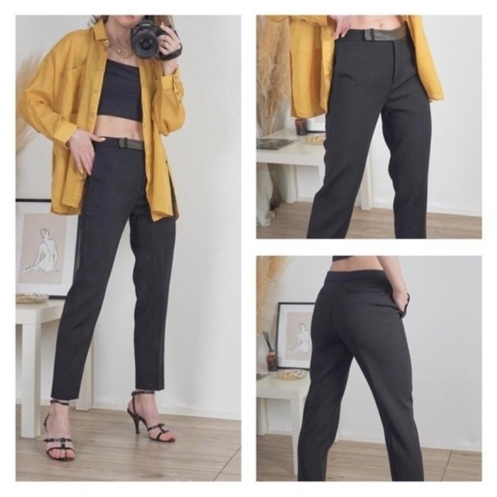 SANDRO Paris Black Cropped Slim Trouser Pants 38/S